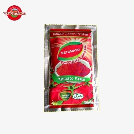 Produit en Chine Prix d'usine 100g Pâte de tomate en sachet plat 30%-100% Pureté Goût sucré et aigre
