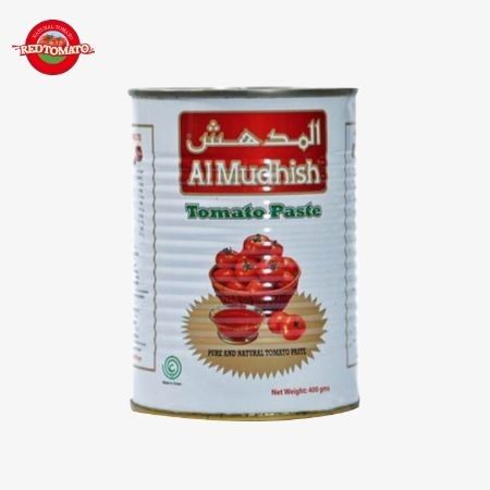 400g de pâte de tomate en conserve 30%-100% de pureté avec couvercle ouvert dur, parfait pour le stockage