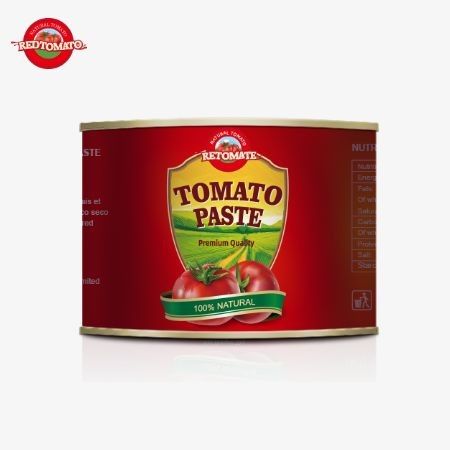 Commodément emballé 70g boîte de pâte de tomate sucrée et aigre avec conception de couvercle dur convivial