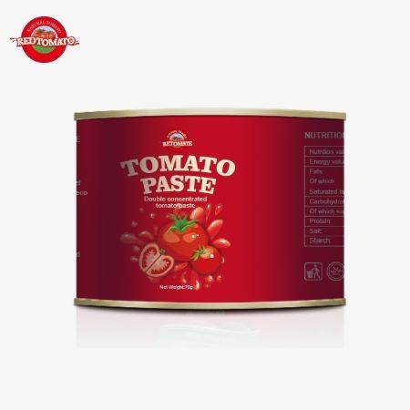 70 g de boîte de concentré de pâte de tomate avec un couvercle facile à ouvrir conçu pour un utilisateur expérimenté