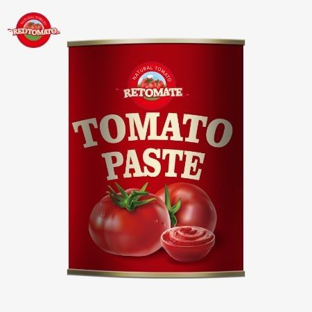 198 g de pâte de tomate en conserve produite conformément aux normes de production ISO HACCP BRC et FDA
