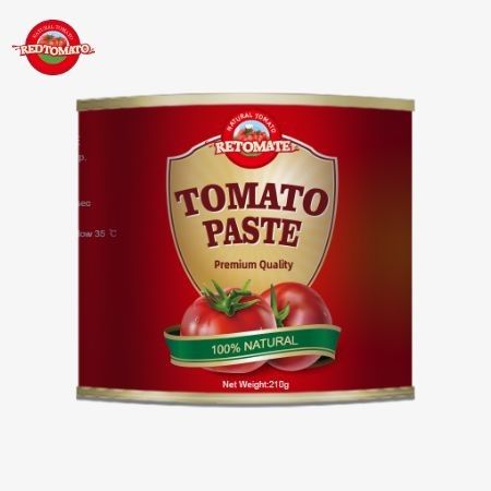 OEM 210g de pâte de tomate en conserve au prix d'usine adhère aux normes ISO HACCP et alimentaires reconnues par la FDA