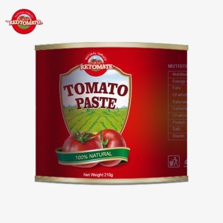 210g de pâte de tomate en conserve est fabriquée conformément aux normes de production ISO HACCP BRC et FDA