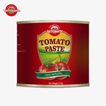 Cette pâte de tomates en conserve de 210g est fabriquée conformément aux normes de production ISO, HACCP BRC et FDA
