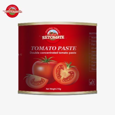 La pâte de tomate en conserve de 210 g respecte les normes de production établies par ISO HACCP BRC et FDA