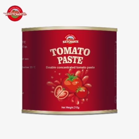 210 g de pâte de tomate en conserve est conforme aux normes de production définies par ISO HACCP BRC et FDA