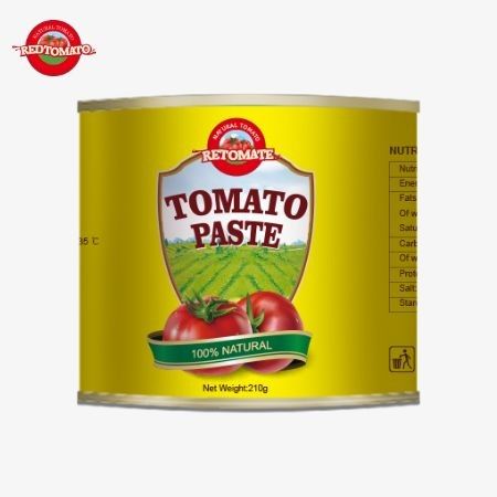 La pâte de tomate en conserve de 210g que nous offrons est conforme aux normes ISO HACCP et BRC de la FDA