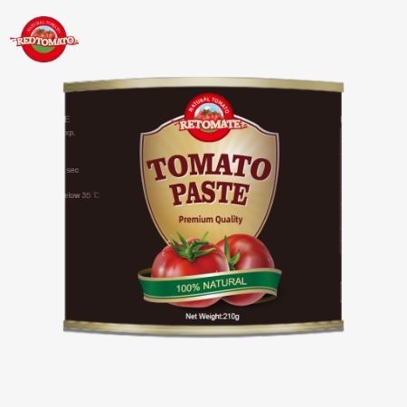 210g de pâte de tomate en conserve que nous fournissons répond à la FDA sécurité alimentaire mondialement reconnue ISO HACCP et BRC