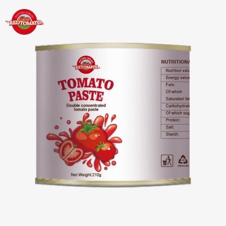 210g de pâte de tomate en conserve répond aux normes de production de l'ISO HACCP BRC FDA