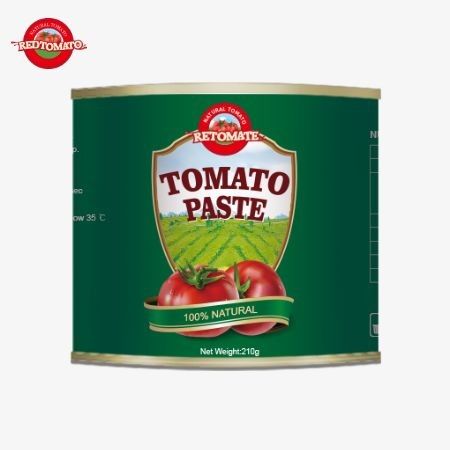 L'usine chinoise OEM 210g pâte de tomate en boîte Les normes de production établies par ISO HACCP et FDA