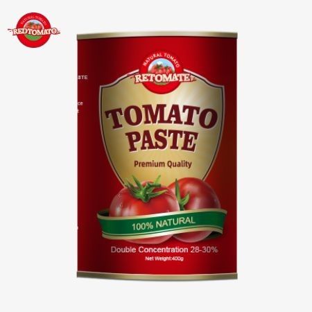400g de pâte de tomate est conforme aux normes de production ISO HACCP BRC et FDA