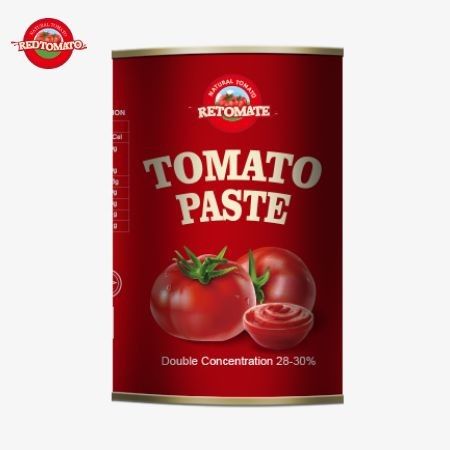 OEM de l'usine de Chine 400g de pâte de tomate en conserve produite selon les normes ISO HACCP et FDA