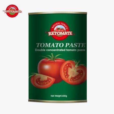 400 g de pâte de tomate respecte les normes de production établies par les directives ISO HACCP BRC et FDA