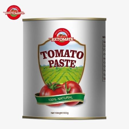 Notre pâte de tomate en conserve de 800 g respecte les normes internationales de qualité établies par ISO HACCP BRC et FDA