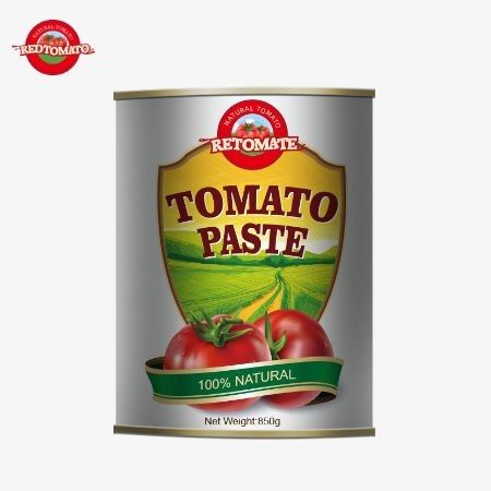 850g de pâte de tomate concentrée en conserve de haute qualité fraîche en étain