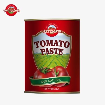 Méticuleusement fabriquée en Chine, notre pâte de tomate en conserve de 850g de qualité supérieure est de 28/30% de Brix.