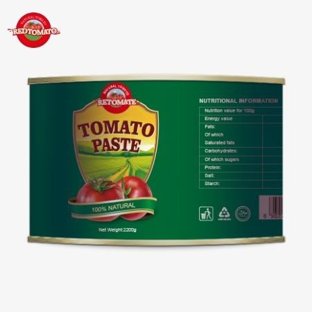 Produit de tomates en conserve halal de haute qualité 28-30% Pâte de tomate concentrée en 2200g