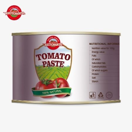 Produit de tomates en conserve de haute qualité de 2200g Halal-certifié pour la cuisine musulmane africaine avec 28-30% de tomates passées concentrées