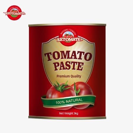 Nous produisons et vendons une pâte de tomate en conserve de 3 kg de haute qualité, conforme aux normes de production ISO HACCP BRC et FDA