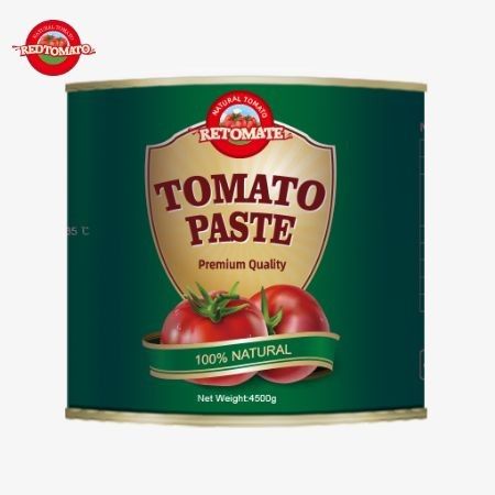 4500g de pâte de tomate en conserve est conforme aux normes ISO HACCP et BRC en plus de répondre à la norme de production de la FDA