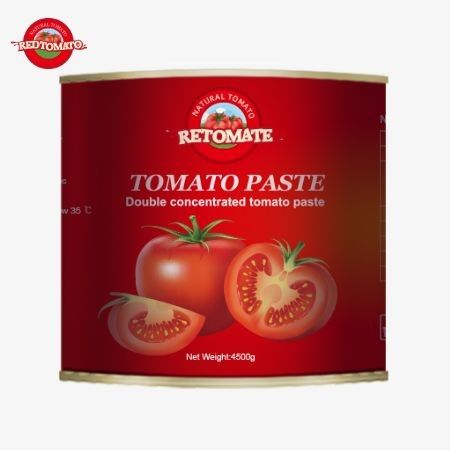 Pâte de tomate de qualité supérieure pour 2024 emballée en sacs en vrac de 4500 g chacun avec une concentration de 28-30 Brix