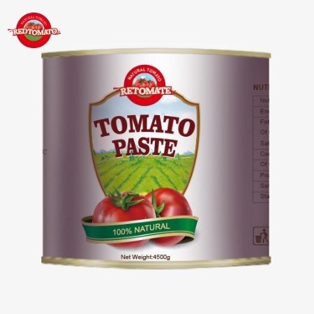 Introduction Pour 2024: 4,5 kg de pâte de tomate organique aseptique facile à ouvrir avec une double concentration de 28-30% de Brix