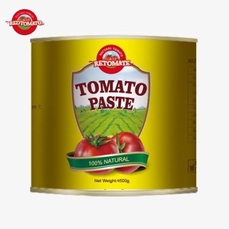 Nouveauté pour 2024: Introduction de 4,5 kg de pâte de tomate organique aseptique facile à ouvrir avec une double concentration de 28 à 30% de Brix