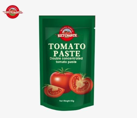 Notre sachet de pâte de tomate de 50 g est conforme aux normes ISO HACCP et BRC garantissant le respect des prix d'usine
