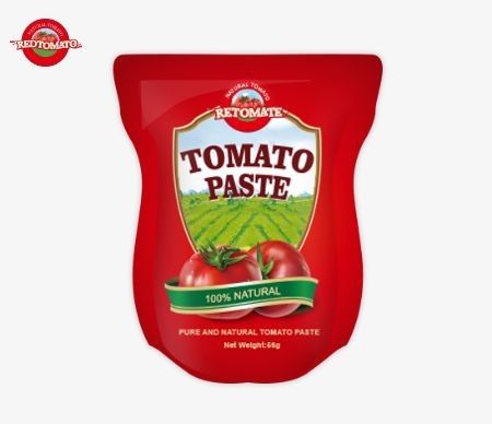 56g Sachet à poser / Sachet plat Pâte de tomate Concentration 28-30%/22-24%/18-20%