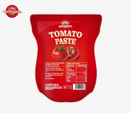 Pâte de tomate en sachette 50g 56g 70g Pâte de tomate en sachette en gros sans additif 100 Pureté pour cuisinier