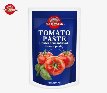 Prix de l'usine Sac à dos imprimé personnalisé 70g Tomate Paste Sachet Sachet d'emballage alimentaire