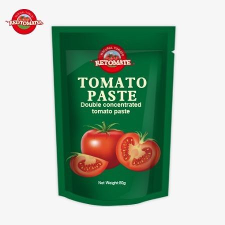 80 g de pâte de tomate double concentrée avec des niveaux de pureté allant de 30% à 100%