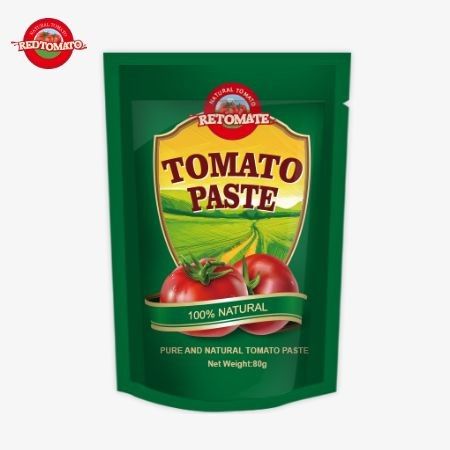 80g de pâte de tomate double concentrée est proposée avec des niveaux de pureté allant de 30% à 100%