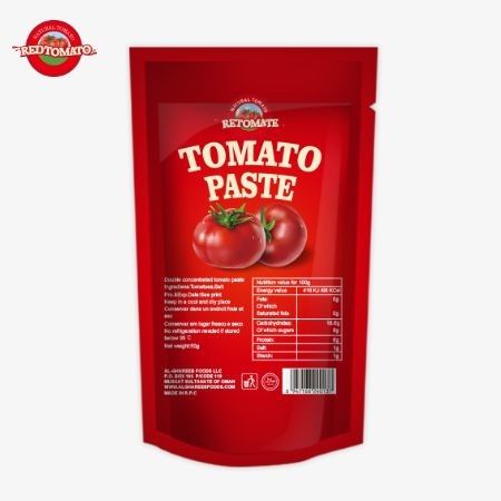 Une pâte de tomate de 100 g de haute qualité provenant d'une usine réputée en Chine.