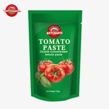Une pâte de tomate de 100 g de haute qualité provenant d'une usine réputée en Chine.