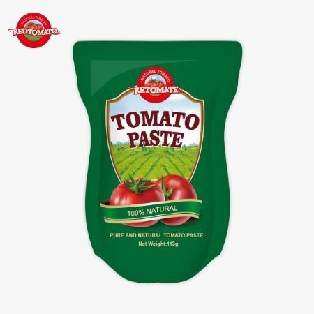 113g de sachets de pâte de tomate respectent les normes de production ISO HACCP BRC et FDA