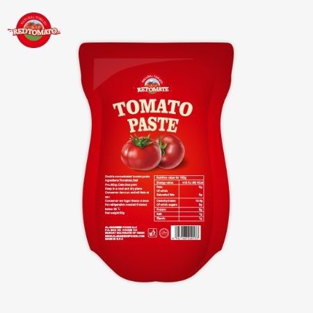 140 g de pâte de tomate sucrée et aigre, pureté entre 22% et 30%