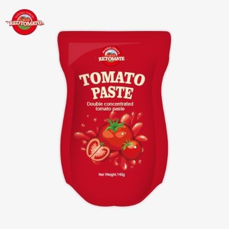 140 g de pâte de tomates sucrées et aigres: 22% à 30%