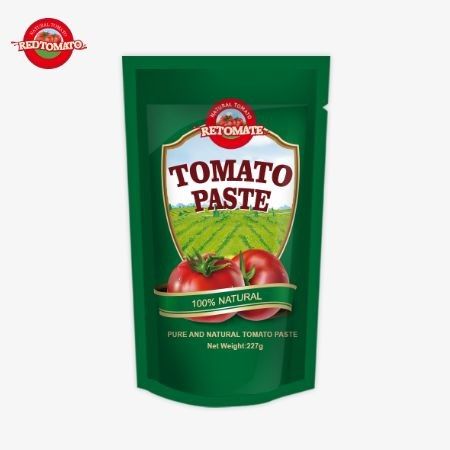 Pâte de tomate ISO en poche 227 g Pâte de tomate double concentrée de pureté allant de 30% à 100%