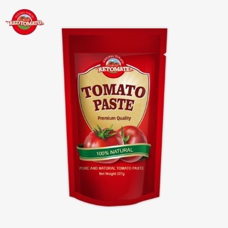 Pâte de tomate ISO en poche 227 g Pâte de tomate double concentrée de pureté allant de 30% à 100%