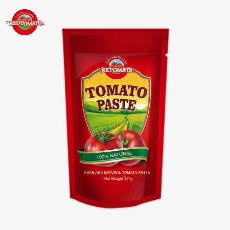 Pâte de tomate ISO en poche 227 g Pâte de tomate double concentrée de pureté allant de 30% à 100%