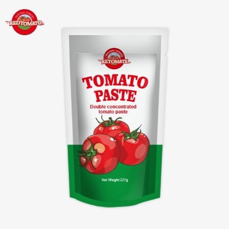 Pâte de tomate ISO 227g, pâte de tomate double concentrée avec des niveaux de pureté allant de 30% à 100%