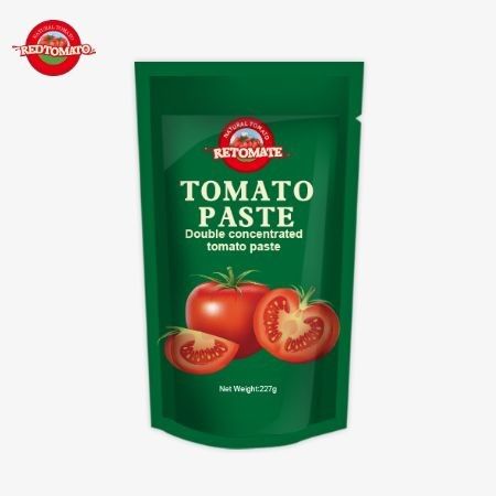Pâte de tomate ISO en poche 227 g Pâte de tomate double concentrée de pureté allant de 30% à 100%