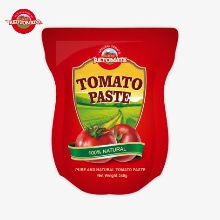 340g de sachet de pâte de tomate répond aux normes ISO HACCP et BRC pour la conformité des prix d'usine