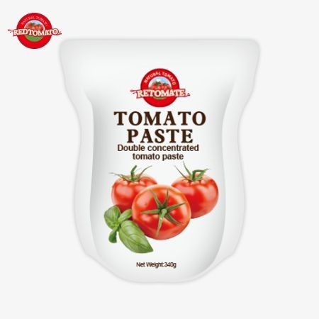 Le sac de pâte de tomate de 340 g répond aux normes ISO HACCP et BRC pour la conformité aux prix d'usine