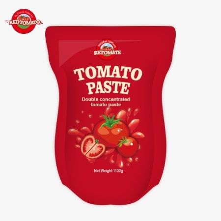 Le sac de pâte de tomate de 1100 g est conforme aux normes ISO HACCP et BRC pour les prix d'usine