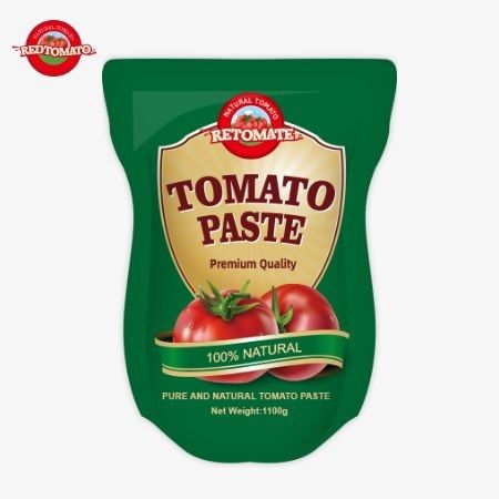 1100g Sachet de pâte de tomate conforme aux normes ISO HACCP et BRC garantissant le respect des prix d'usine