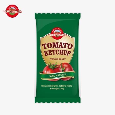 Un sachet de ketchup de tomate de 10 grammes offre une saveur douce et riche avec des ingrédients naturels disponibles à un prix d'usine