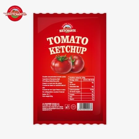 Sachet de ketchup de tomate OEM de 36g de Chine fabriqué avec des ingrédients naturels purs disponibles au prix d'usine