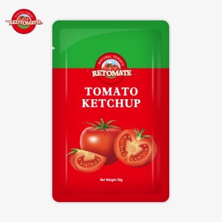 Le ketchup OEM 50g offre un emballage pratique et facile à utiliser au prix d'usine